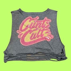 C*nt cult crop top graphic
